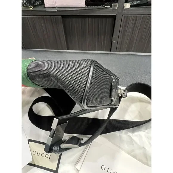 Gucci Techno Web Stripe Belt Bag W/Duster & Authenticity Retail $1400